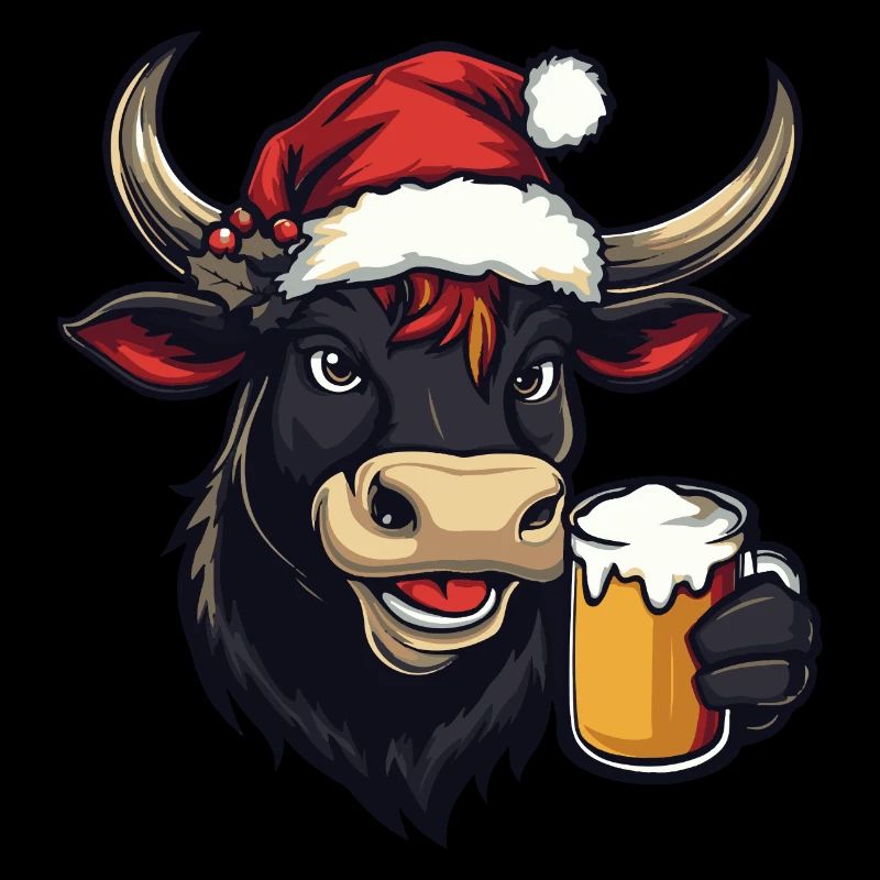 Kuh Weihnachten Bier