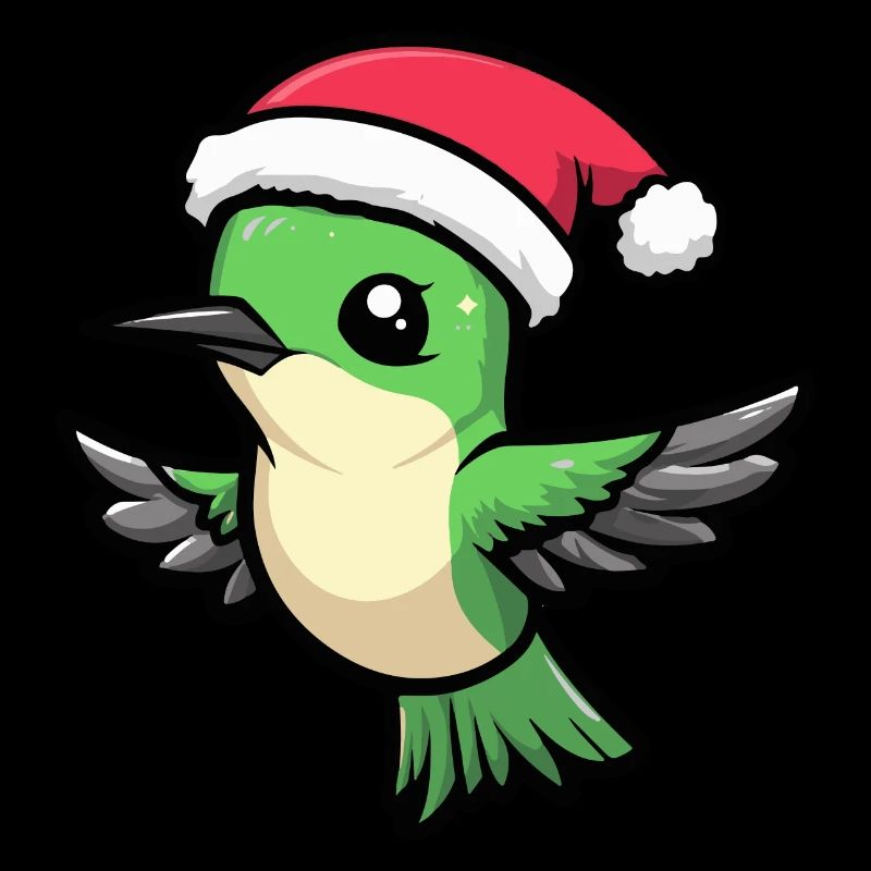 Hummingbird Bird Christmas Cute