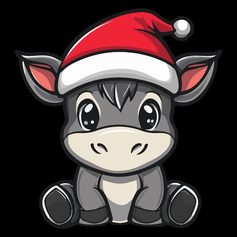 Donkey Christmas Cute