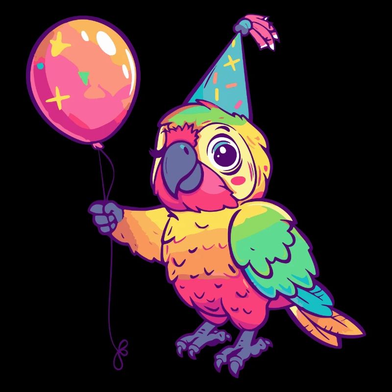 Parrot Birthday Comic Cute