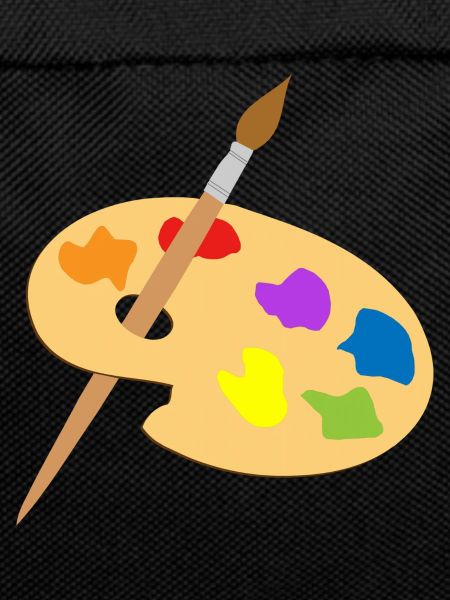 Paint palette and brush
