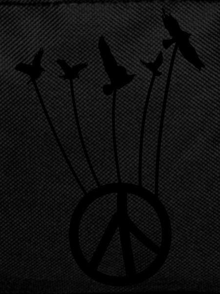 Peace symbol with flying birds