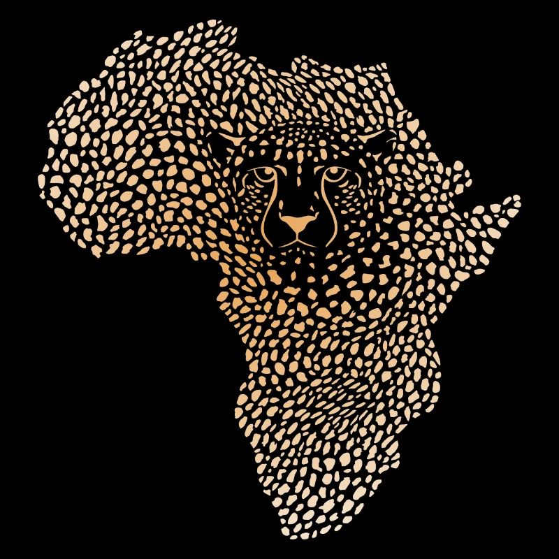 Symbol Afrika in der Gepardtarnung