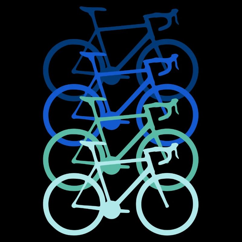 Racing bikes in blue. gift