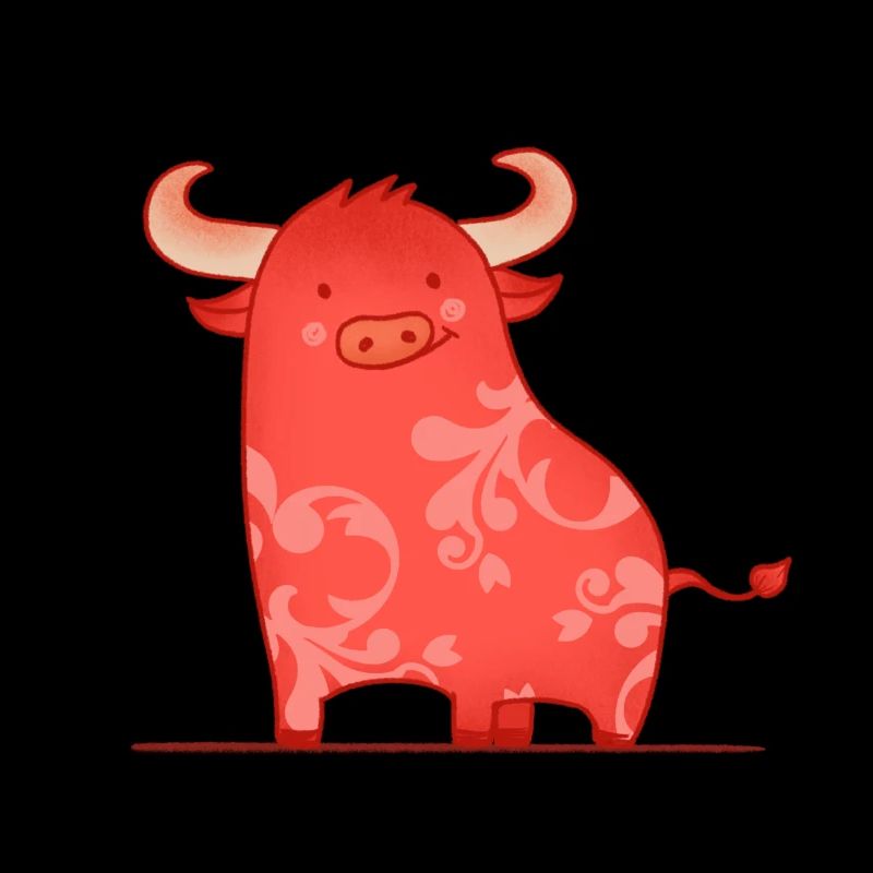 Glücklicher Stier