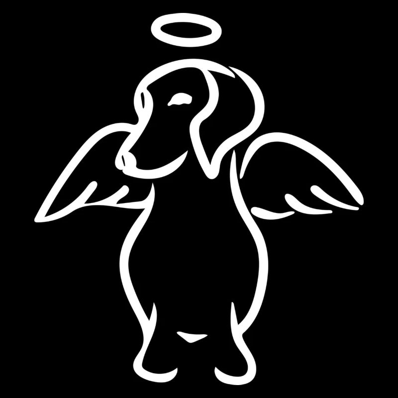 Chien mort ange ciel auréole