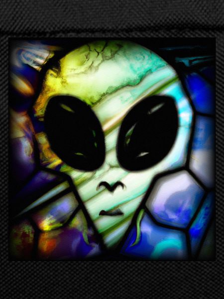 Stained glass alien