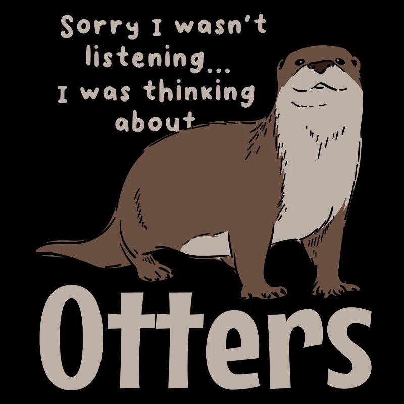 Thinking About Otters Cute Rodent Animal