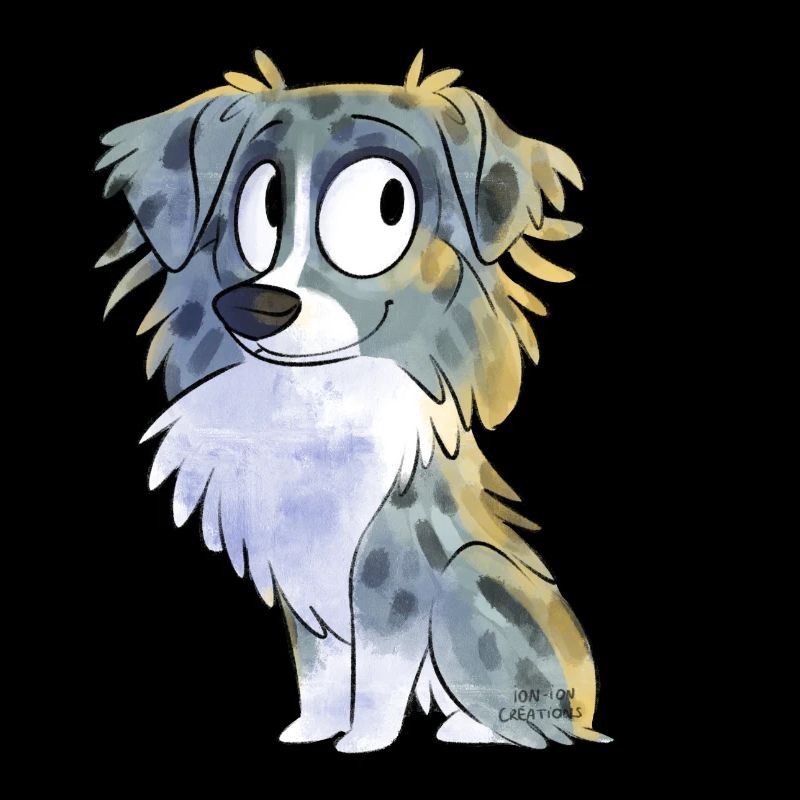 Chibi Australian Shepherd - Blue Merle