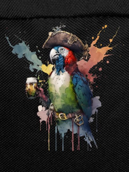 Cool pirate parrot with beer