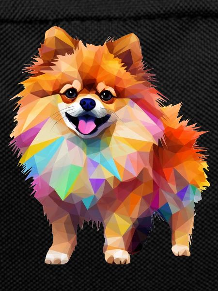 Miniature Spitz Geometric Drawing