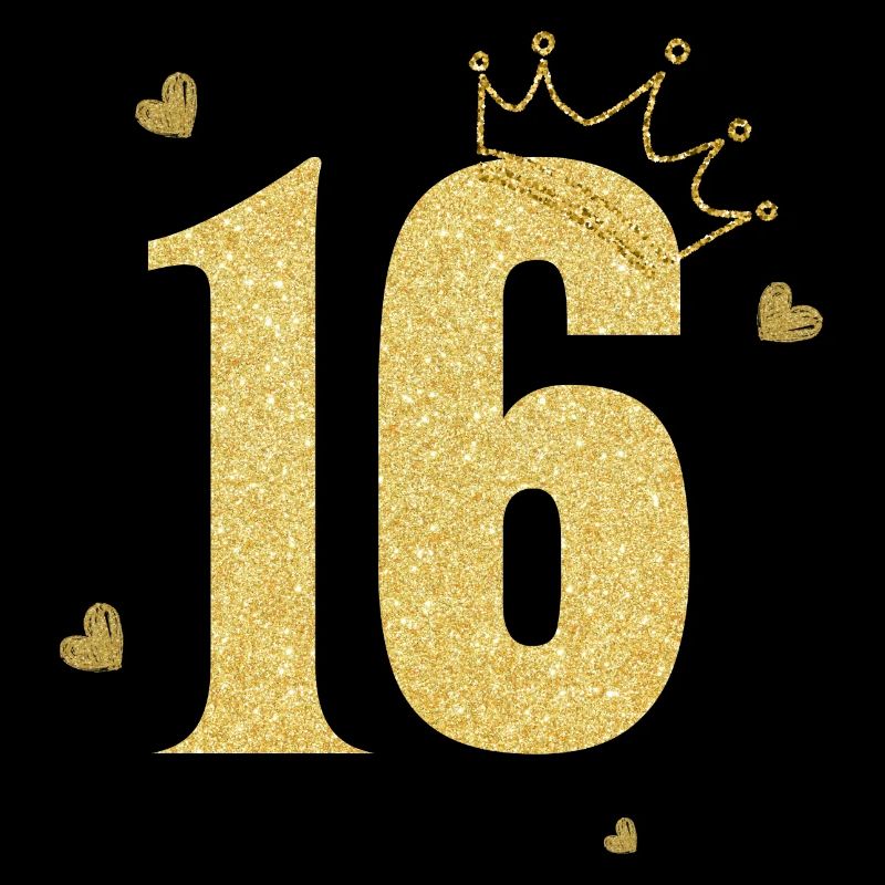 16e anniversaire couronne doré