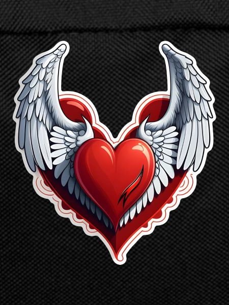 Red Heart with Wings