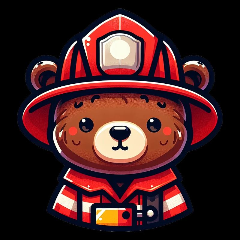 Cute Bear Firefighter