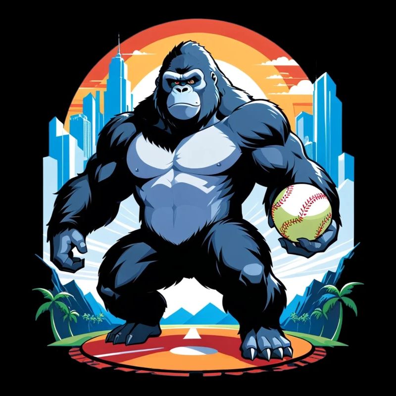 Gorilla mit Goldkette
