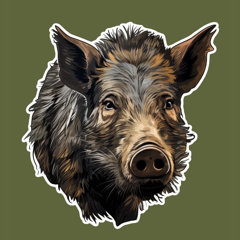 Wild boar's head
