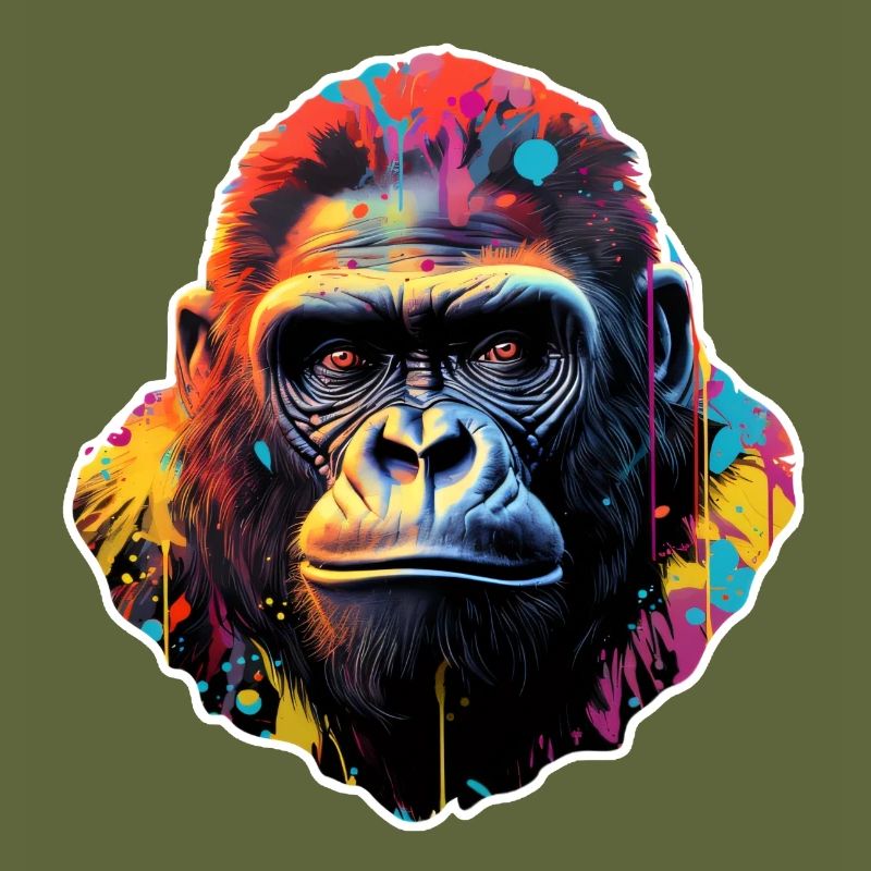 Gorillakopf psychedelisch