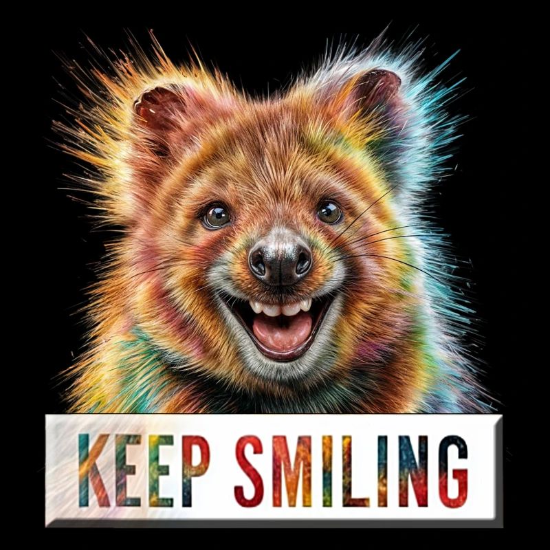 Rainbow Bliss: The Quokka's Smile