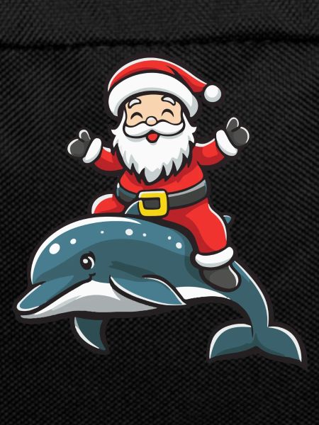 Dolphin Santa Claus Cartoon