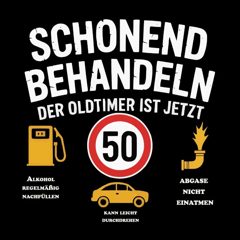 Lustiges 50. Geburtstag T-Shirt – Oldtimer