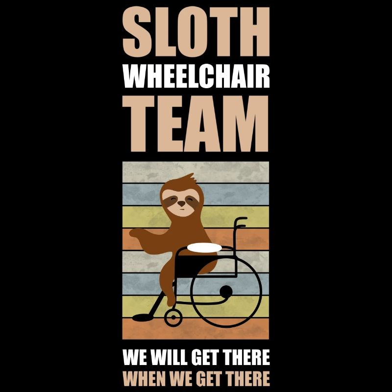 Faultier Rollstuhl Behindert Behinderung Geschenk