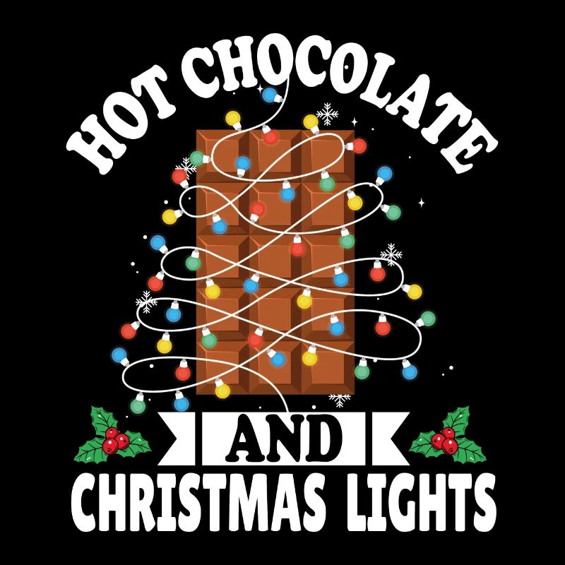Chocolat chaud et lumières de Noël