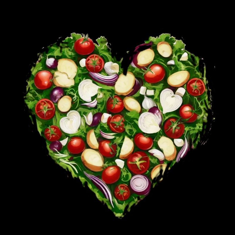 Vegetable Heart, Vegetable, Heart, Lettuce, Tomatoes