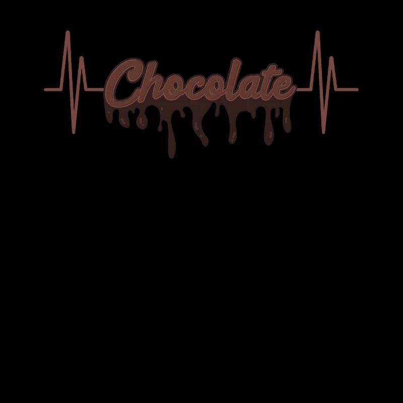 Chocolate Heartbeat ECG Pulse Rate Design
