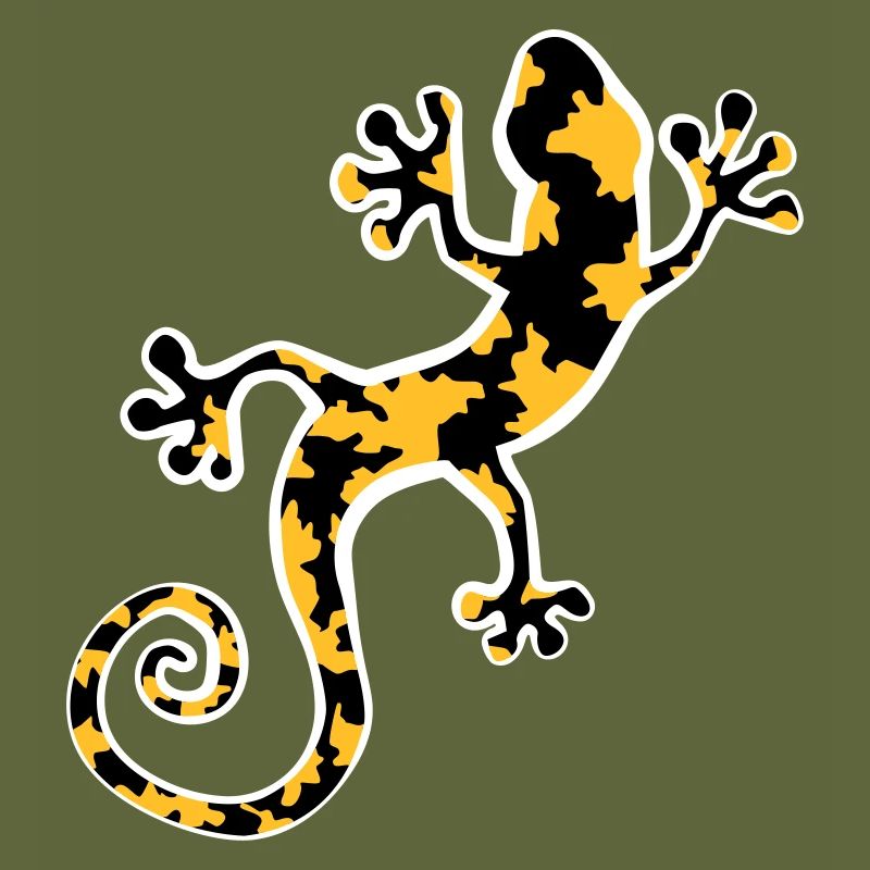 Gecko léopard tacheté jaune et noir