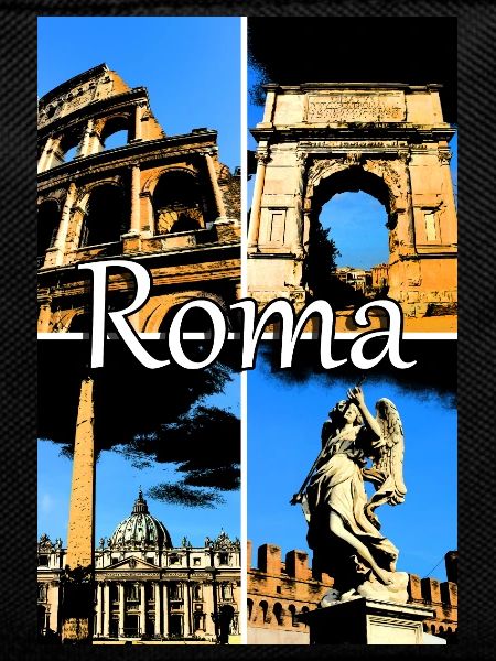 Roma collage comic sign lettering