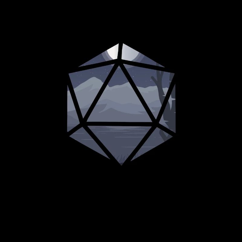 Cube de forêt au clair de lune