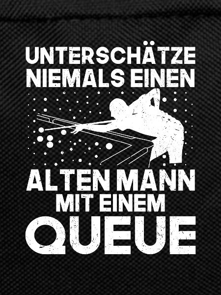 Billard alter Mann Queue