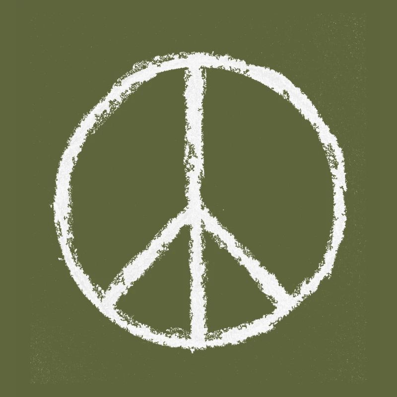 peace print white