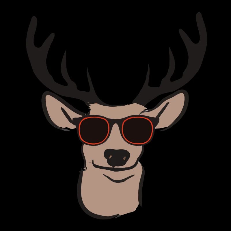 Hirsch mit Sonnenbrille