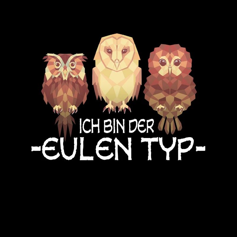 Eulen Typ Eule Vögel Lustig Wortspiel Humor