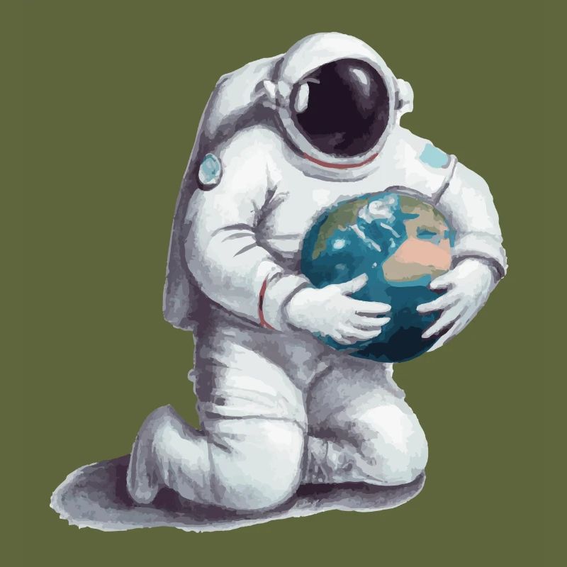 Astronaut with globe gift for astronauts