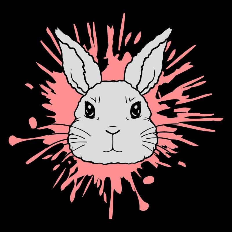 Splashes of color drops rabbit splash