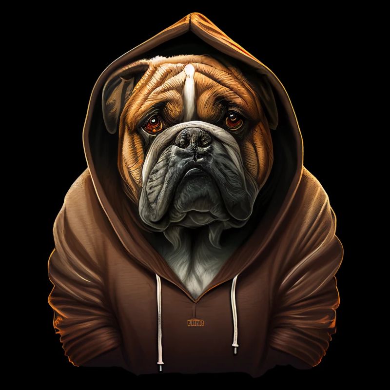 Die coole Pullover-Bulldogge