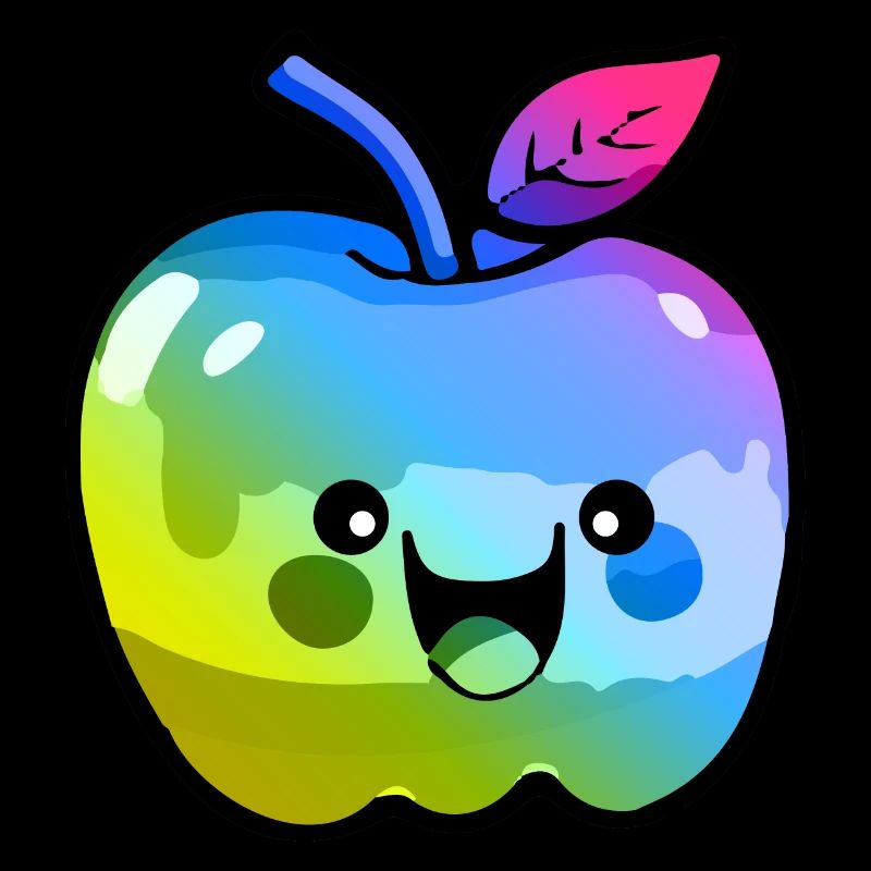Apfel Comic Bunt