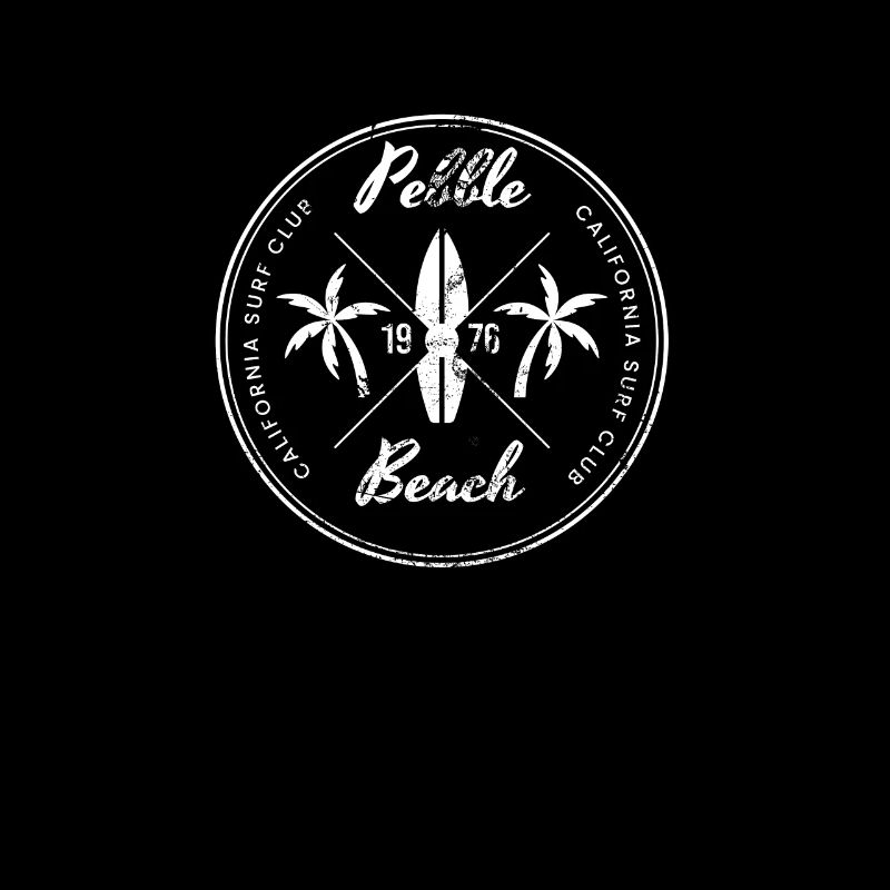 Retro Pebble Beach California Beach Vacation