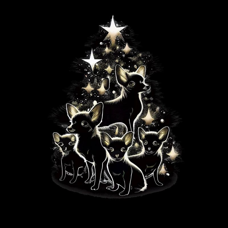 Chihuahua | Joyeux Noël | Sapin de Noël Chien