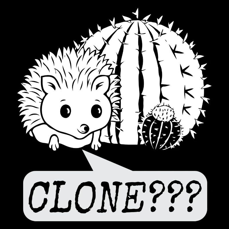 Hedgehog gift idea Cactus Design Humor Clone