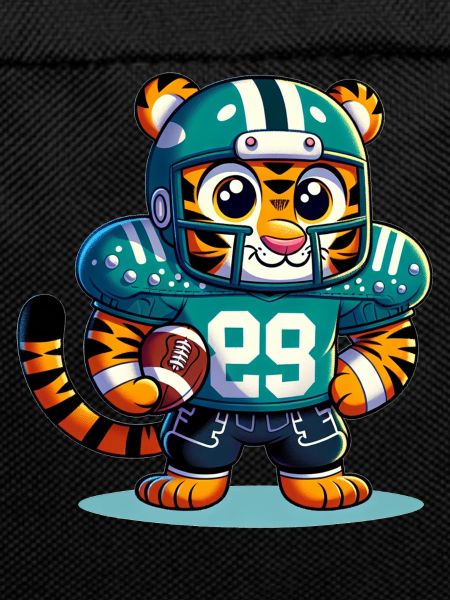 Cute American Football Player Tiger