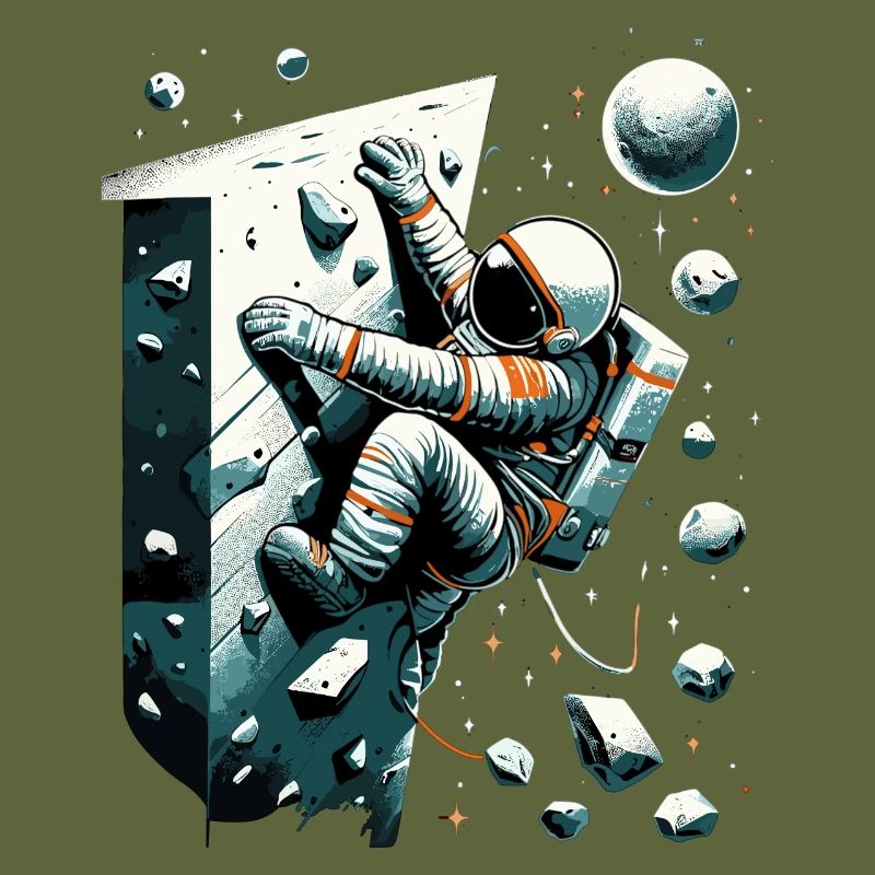 Bouldering Astronaut Spaceman Gift