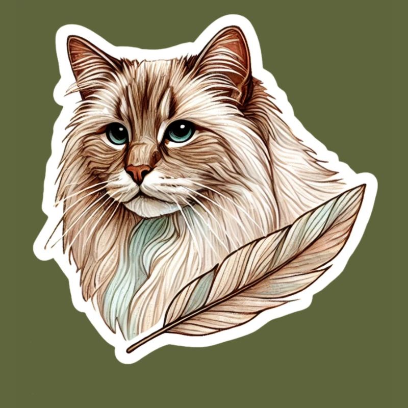 Chat élégant - Compagnon plume