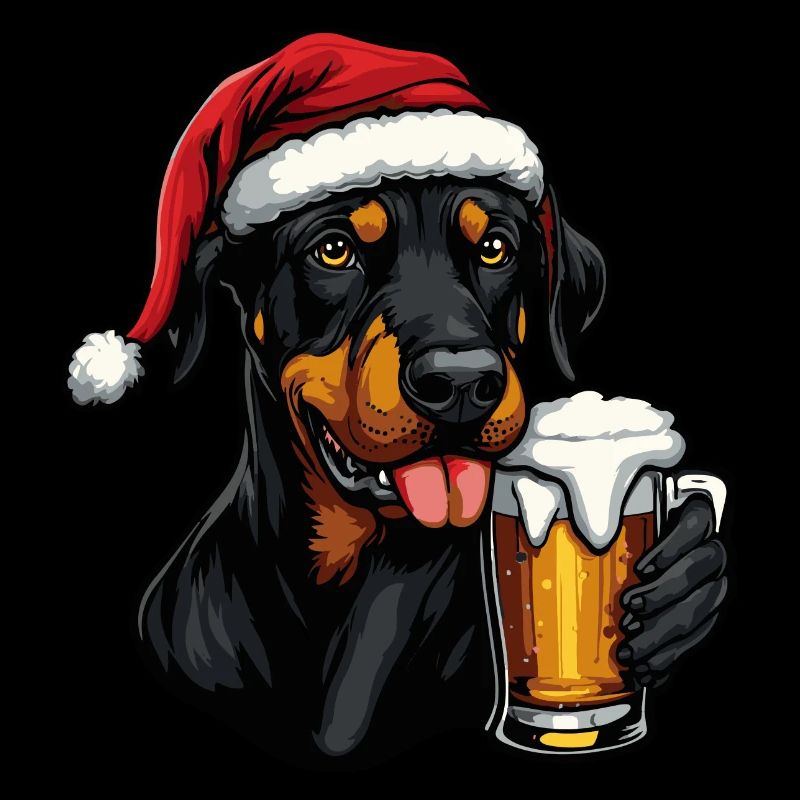 Bière de Noël Doberman Dog