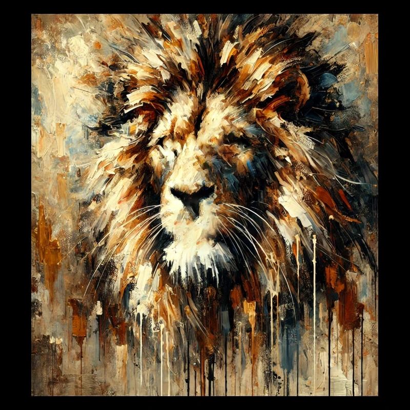 Abstract Lion Face