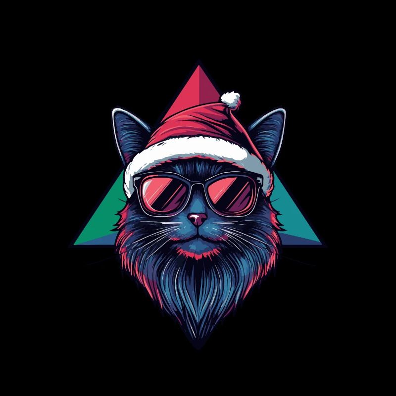 Chat Noël Cool
