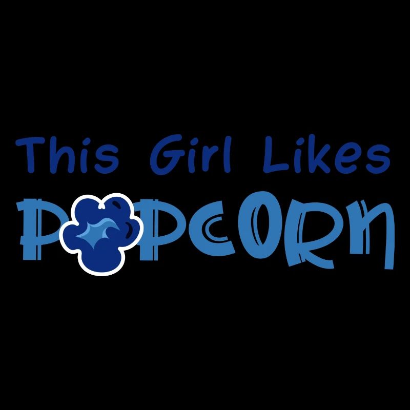 Fille aime le pop-corn et les films mangeant du