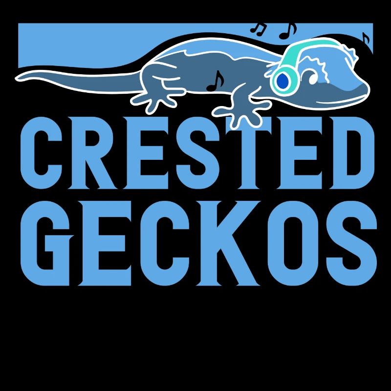 Crested Geckos und Music Notes Musician Reptiles